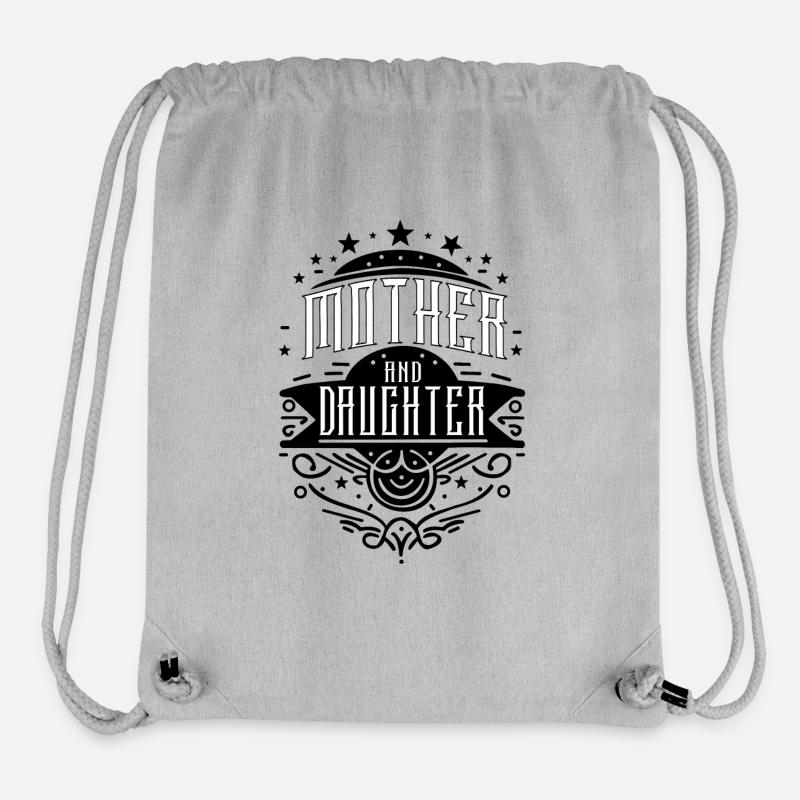 Mutter und Tochter Familie Mama Kind Liebe Geschen - Stanley/Stella recycelter Gym Bag - Grau meliert