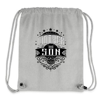 Mother and Son Family Gift Mom Child Love - Stanley/Stella Recycled Gym Bag - heather grey - Front