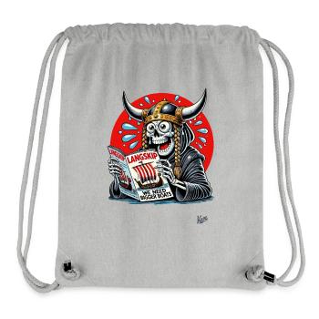 Wikinger-Sensenmann liest Langschiff-Magazin - Stanley/Stella recycelter Gym Bag - Grau meliert - Vorne