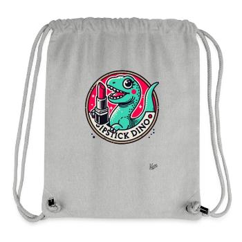 Rouge à lèvres Dino - Sac à cordon recyclé Stanley/Stella - gris chiné - Devant