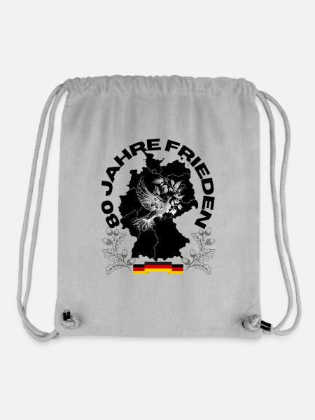 80 years of peace for Germany - Stanley/Stella Recycled Gym Bag - heather grey