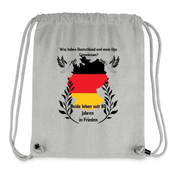 Paix en Allemagne - Sac à cordon recyclé Stanley/Stella - gris chiné - Devant