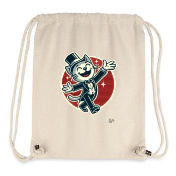 Elegant funny cat in tailcoat with top hat - Stanley/Stella Recycled Gym Bag - natural - Front