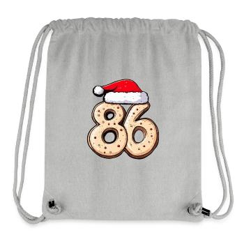 Biscuit de Noël à 86 chiffres - Sac à cordon recyclé Stanley/Stella - gris chiné - Devant