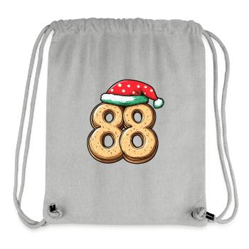 88 Number Christmas Cookie - Stanley/Stella Recycled Gym Bag - heather grey - Front