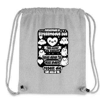 Cuddle mode on – stress mode off - Stanley/Stella Recycled Gym Bag - heather grey - Front