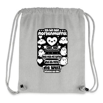 Night lovers – coffee saves the world - Stanley/Stella Recycled Gym Bag - heather grey - Front