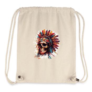 Indian Chief Skull - Stanley/Stella Recycled Gym Bag - natural - Front