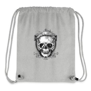 Punker Skull Party Crest - Stanley/Stella Recycled Gym Bag - heather grey - Front