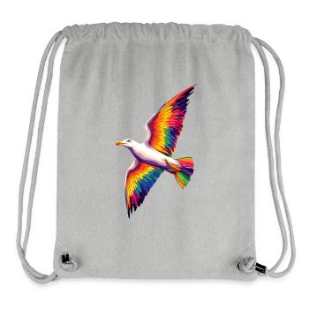 Möwe Strand Meer Nordsee Ostsee Silbermöwe Möwen - Stanley/Stella recycelter Gym Bag - Grau meliert - Vorne
