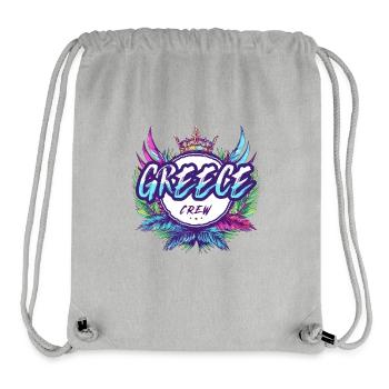 Grèce Crew Coloré - Sac à cordon recyclé Stanley/Stella - gris chiné - Devant