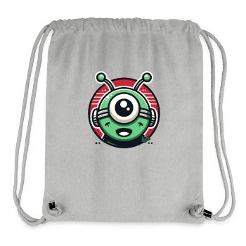 Friendly Alien Cyclops - Stanley/Stella Recycled Gym Bag - heather grey - Front