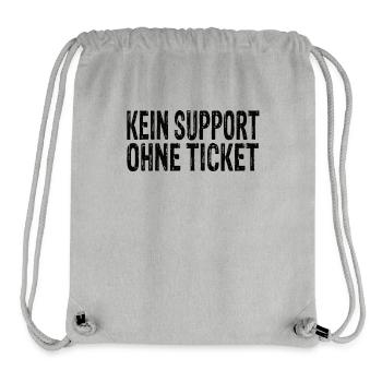 Kein Support Ohne Ticket - Stanley/Stella recycelter Gym Bag - Grau meliert - Vorne