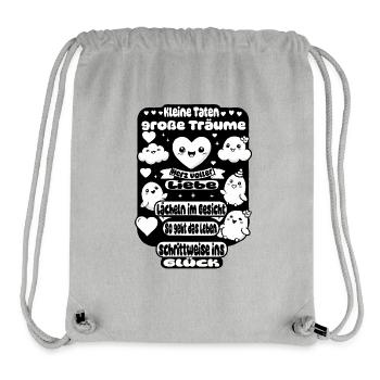 Small deeds, big dreams – motivational design - Stanley/Stella Recycled Gym Bag - heather grey - Front