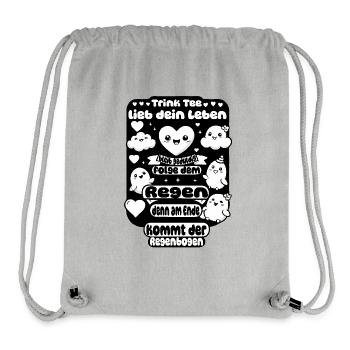Trink Tee – Folge dem Regenbogen - Stanley/Stella recycelter Gym Bag - Grau meliert - Vorne