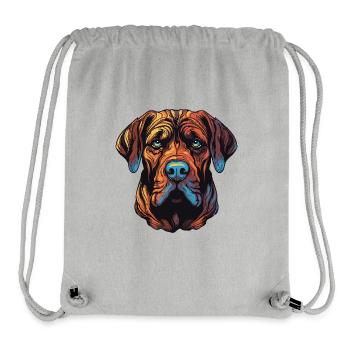 Mastiff Dog Portrait - Stanley/Stella Recycled Gym Bag - heather grey - Front