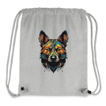 Akita Dog Portrait - Stanley/Stella Recycled Gym Bag - heather grey - Front
