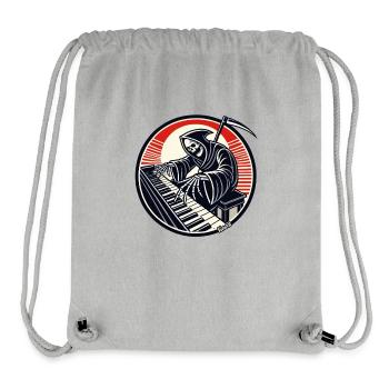 Funny skeleton at the piano - Stanley/Stella Recycled Gym Bag - heather grey - Front