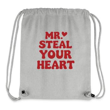 Mr Steal Your Heart Romantisches Valentinstag - Stanley/Stella recycelter Gym Bag - Grau meliert - Vorne