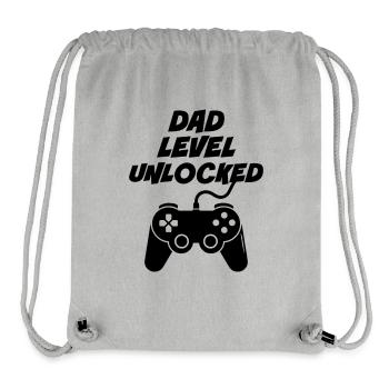 Papa-Level freigeschaltet - Stanley/Stella recycelter Gym Bag - Grau meliert - Vorne