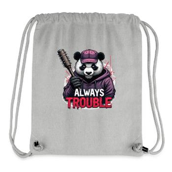 Gangster Panda Panda Panda Bear Pandas - Stanley/Stella Recycled Gym Bag - heather grey - Front