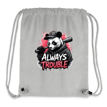Gangster Panda Panda Panda Bear Pandas - Stanley/Stella Recycled Gym Bag - heather grey - Front