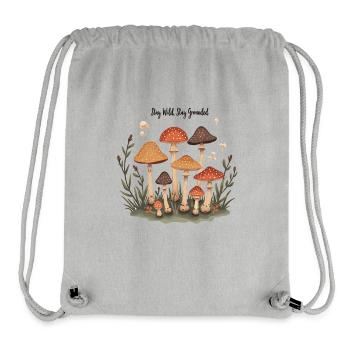 Pilz Pilze Retro Wald Motiv für Naturliebhaber - Stanley/Stella recycelter Gym Bag - Grau meliert - Vorne