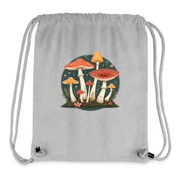 Pilz Pilze Retro Wald Motiv für Naturliebhaber - Stanley/Stella recycelter Gym Bag - Grau meliert - Vorne