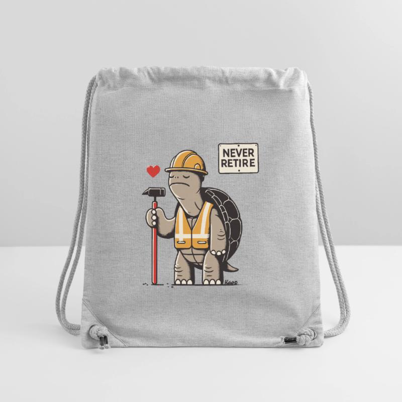 Never Retire – Construction Worker Turtle Stanley/Stella Recycled Gym Bag