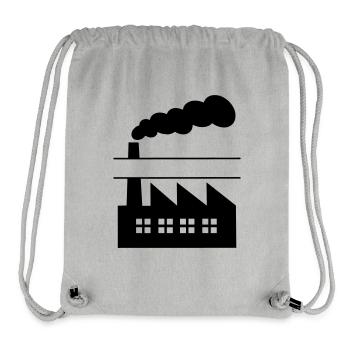Factory with smoke name banner - Stanley/Stella Recycled Gym Bag - heather grey - Front