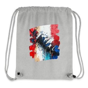 France Flag French - Stanley/Stella Recycled Gym Bag - heather grey - Front