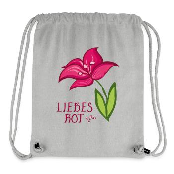 Lilie Liebe - Stanley/Stella recycelter Gym Bag - Grau meliert - Vorne