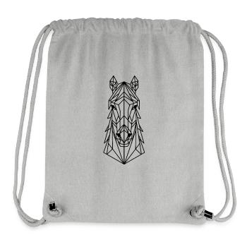 Geometrischer Pferdekopf Linienkunst - Stanley/Stella recycelter Gym Bag - Grau meliert - Vorne