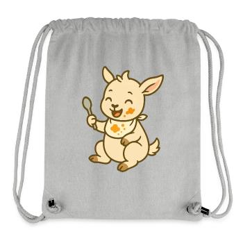 Futtern mit Zickleinfreude - Stanley/Stella recycelter Gym Bag - Grau meliert - Vorne