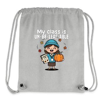MA CLASSE N’EST PAS LISIBLE - CADEAU DE L’ENSEIGNANT - Sac à cordon recyclé Stanley/Stella - gris chiné - Devant