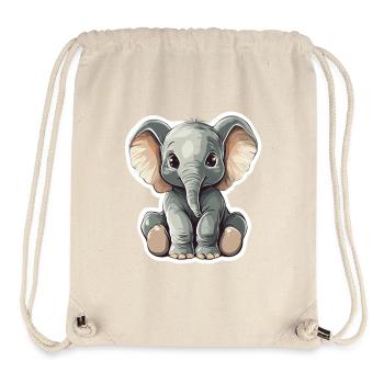Elefant - Stanley/Stella recycelter Gym Bag - Naturweiß - Vorne