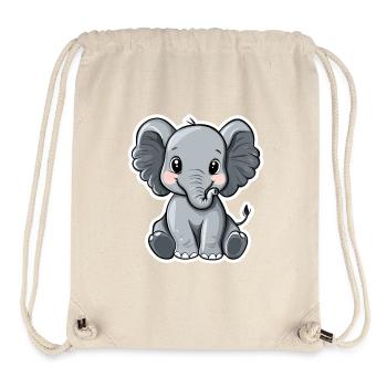 Elefant - Stanley/Stella recycelter Gym Bag - Naturweiß - Vorne