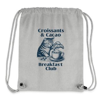 Espresso Breakfast Club und Croissants - Stanley/Stella recycelter Gym Bag - Grau meliert - Vorne