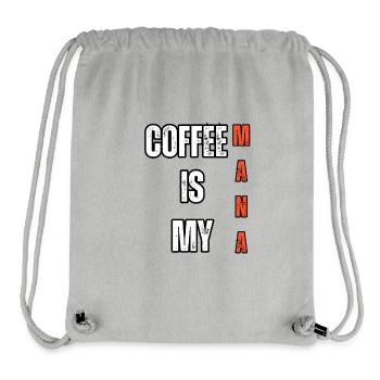 Kaffee ist mein Mana – Koffeinhaltiges Gamer T-Shirt - Stanley/Stella recycelter Gym Bag - Grau meliert - Vorne
