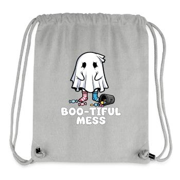 BOO-TIFUL MESS - GHOST HALLOWEEN - Stanley/Stella Recycled Gym Bag - heather grey - Front