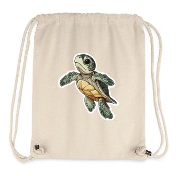 Schildkröte - Stanley/Stella recycelter Gym Bag - Naturweiß - Vorne