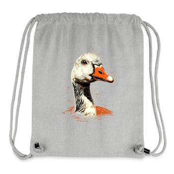 Gans Süße Gänseküken Gans Küken Ente Kleine Gänse - Stanley/Stella recycelter Gym Bag - Grau meliert - Vorne