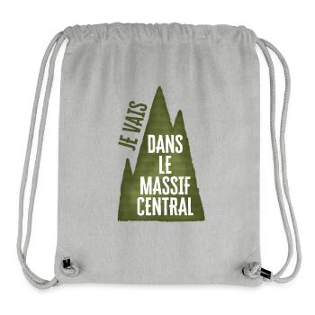 Ich gehe ins Zentralmassiv - Stanley/Stella recycelter Gym Bag - Grau meliert - Vorne