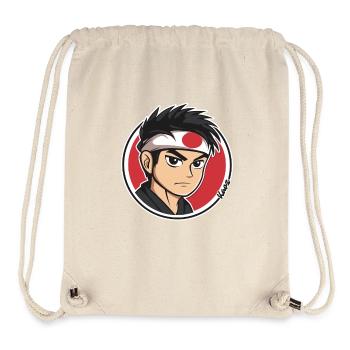 Anime Samurai Character Illustration - Stanley/Stella Recycled Gym Bag - natural - Front