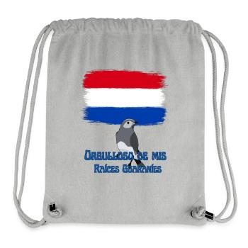 Fier de mes racines guarani - Sac à cordon recyclé Stanley/Stella - gris chiné - Devant