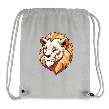 Löwenkopf Cartoon Goldene Mähne - Stanley/Stella recycelter Gym Bag - Grau meliert - Vorne