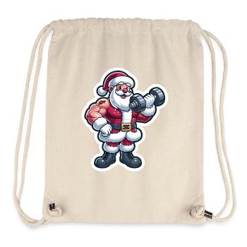 Santa Krafttraining Sticker - Stanley/Stella recycelter Gym Bag - Naturweiß - Vorne