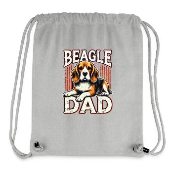 Beagle Papa Grafik - Stanley/Stella recycelter Gym Bag - Grau meliert - Vorne
