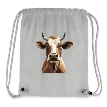Cow portrait in vector style - Stanley/Stella Recycled Gym Bag - heather grey - Front