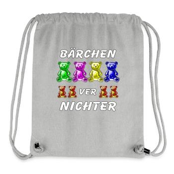 GUMMIBÄREN VERNICHTER - Stanley/Stella recycelter Gym Bag - Grau meliert - Vorne